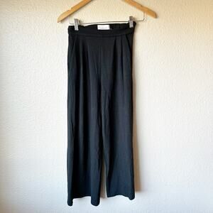 Odeyalo Soft Black Rayon Blend Trouser Pants Straight Leg sz XXS